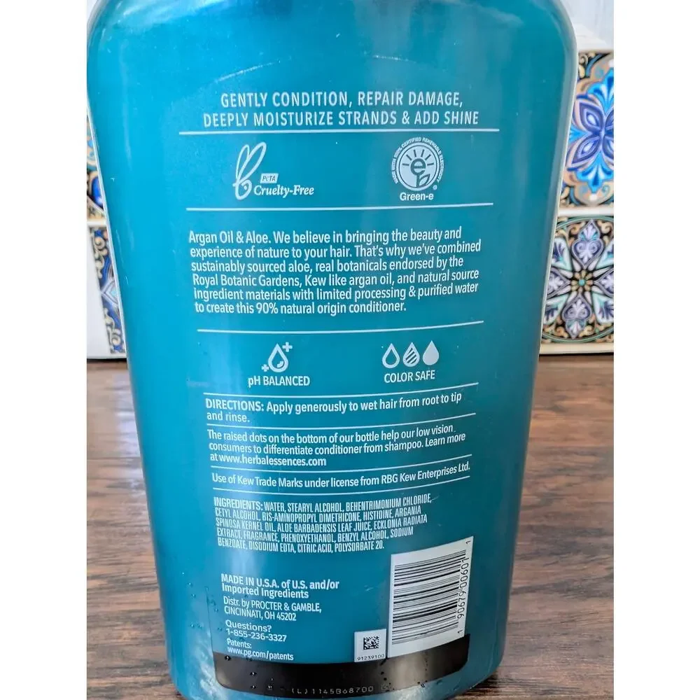 Herbal Essences Bio-Renew Argan Oil & Aloe Conditioner New - 29.2 fl oz / 865 ml